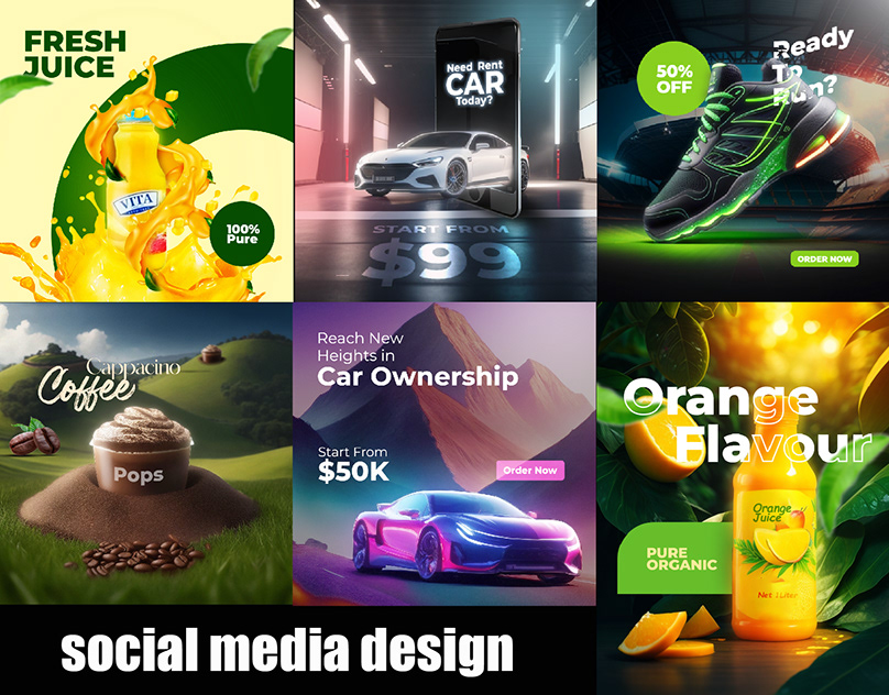 Social media design, ads design