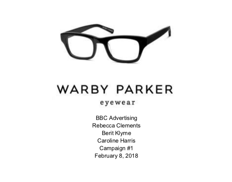 Warby Parker Mock Campaign - ISC 431.
