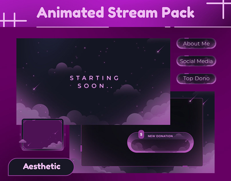 Custom Commission - Stream Overlay Packages/Transition/Panels/Screen/Logo