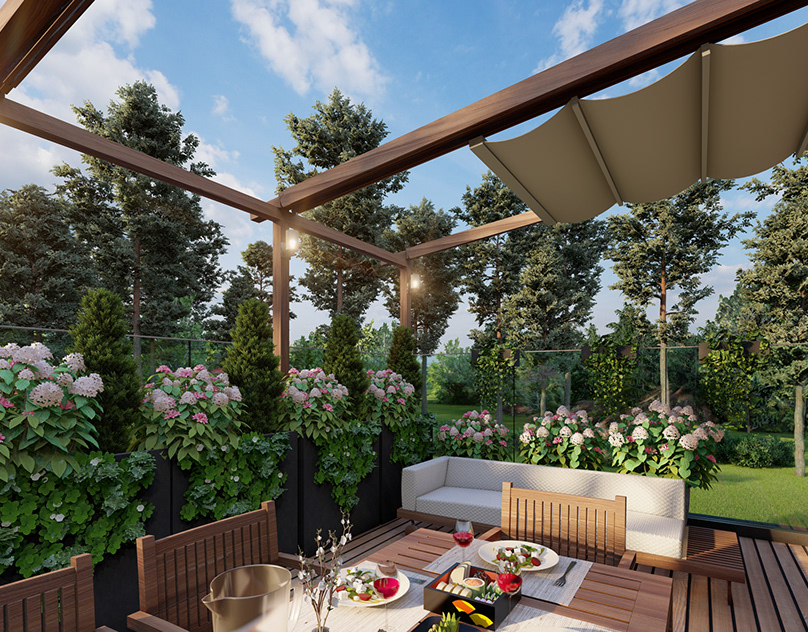 Private landscaping (interior, terrace, balcony, private house)