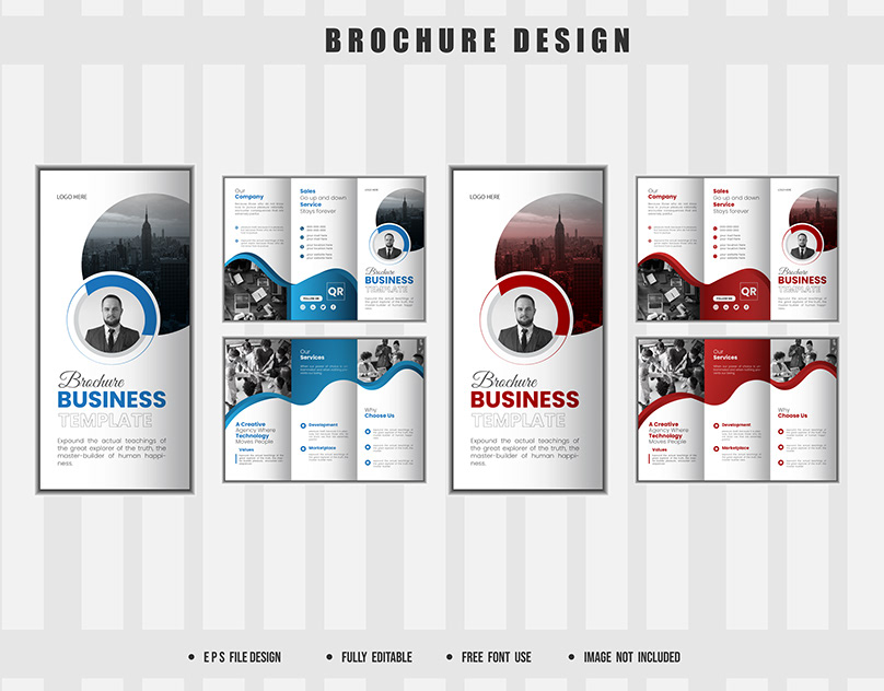 I will brochure design trifold, company profile business brochure 