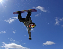 Snowboarding action photos