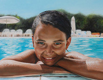 Young girl in a swimming pool / Francesca