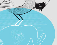 ReThink Water Conservation Poster Illustration