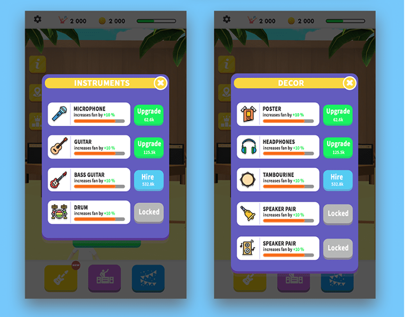 UI/UX Design for Hyper-Casual/Casual and Idle Games