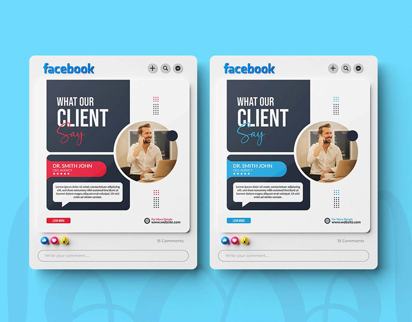 Client Feedback Social media Post design