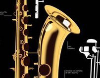 Saxofone Tenor // Infography