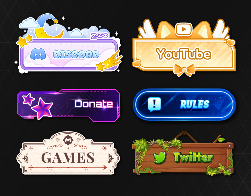 Cool Panels Design for Twitch & Kick