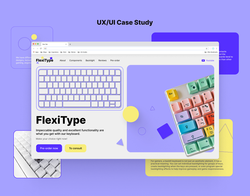 UX/UI design for website