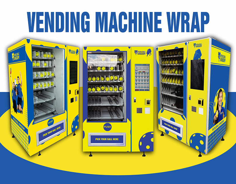 Vending Machine Wrap Design & 3d Mockup