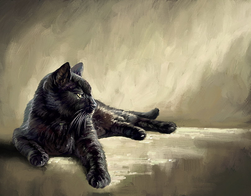 Pet and Animal Digital Oil Painting Illustration