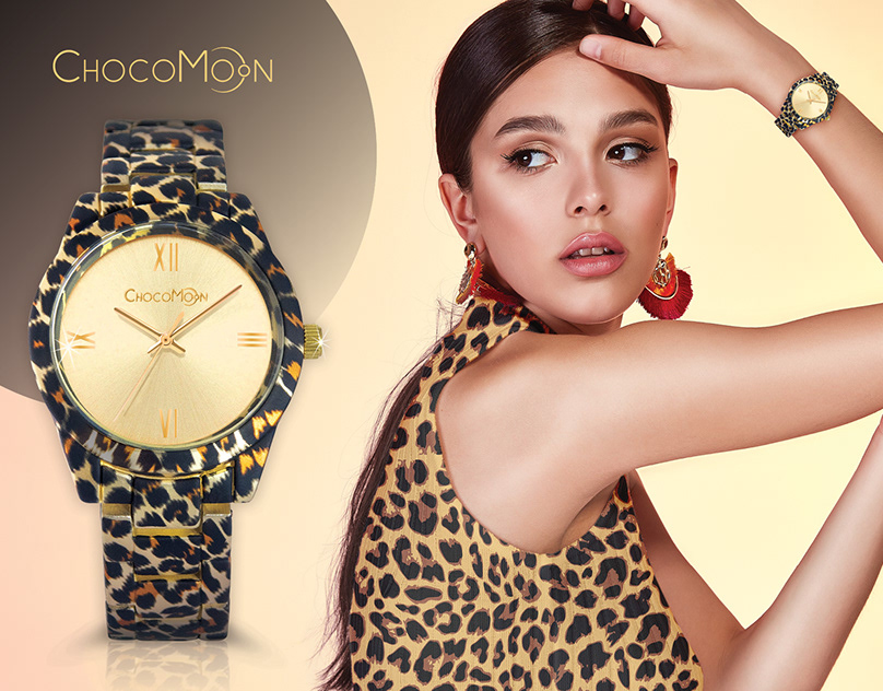 Chocomoon watch model retouch & advertising.