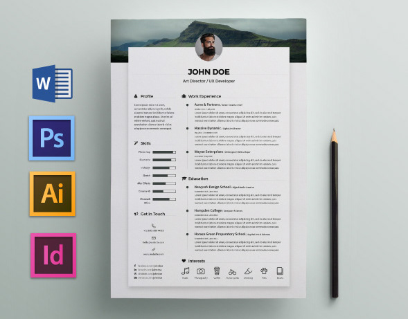 Free Resume / CV Template on Behance