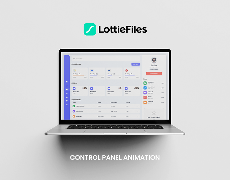 Custom animated Lottie JSON GIF for web and mobile apps