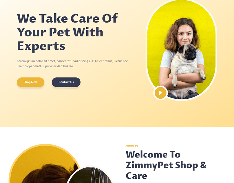 I will design a pet website, pet store for you