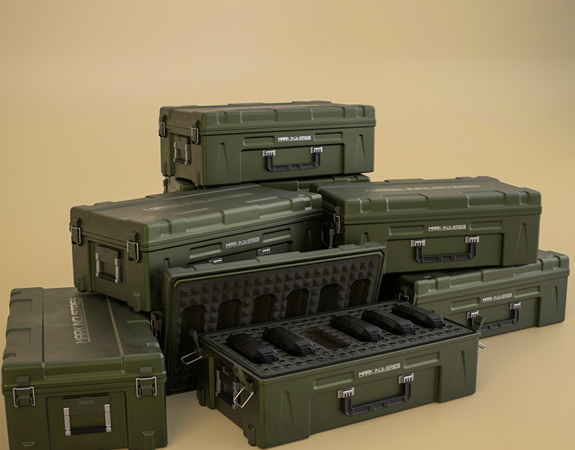 Game-ready military box and bombs models