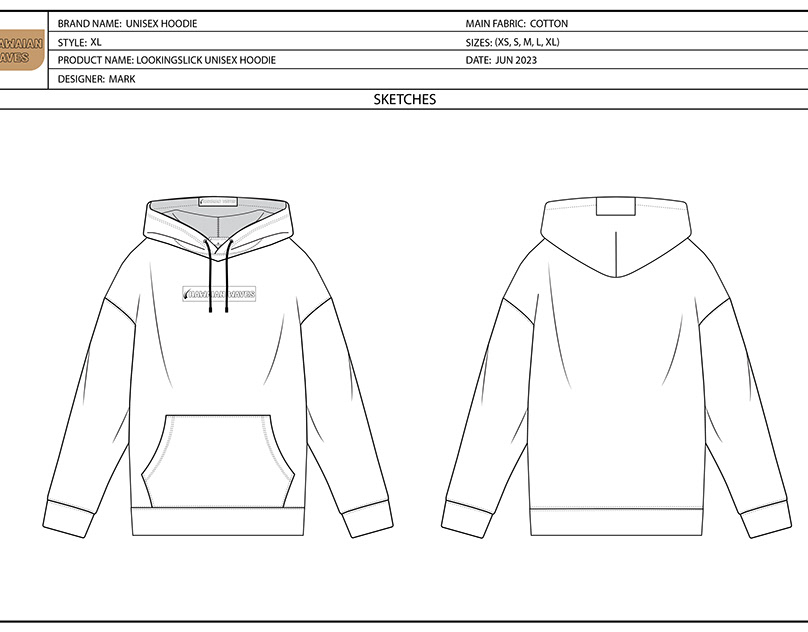 Outerwear Tech Pack Design| Jacket | Hoodies Apparel Design