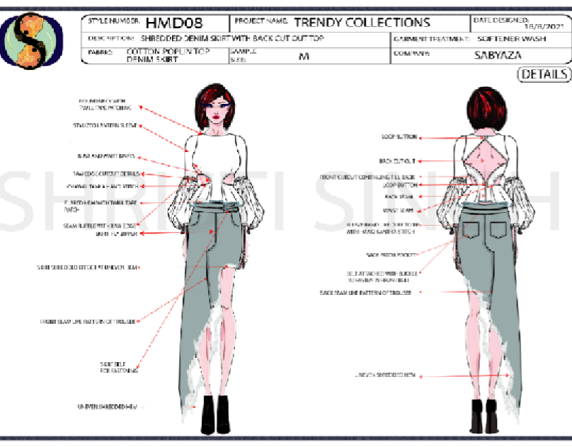 I will do fashion flats, technical, sketch, cad, drawing