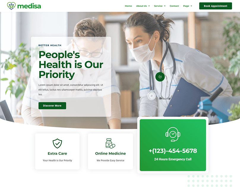 I will design healthcare, medical, hospital doctor, and clinic website in wordpress