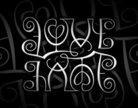 LOVE / HATE Ambigram