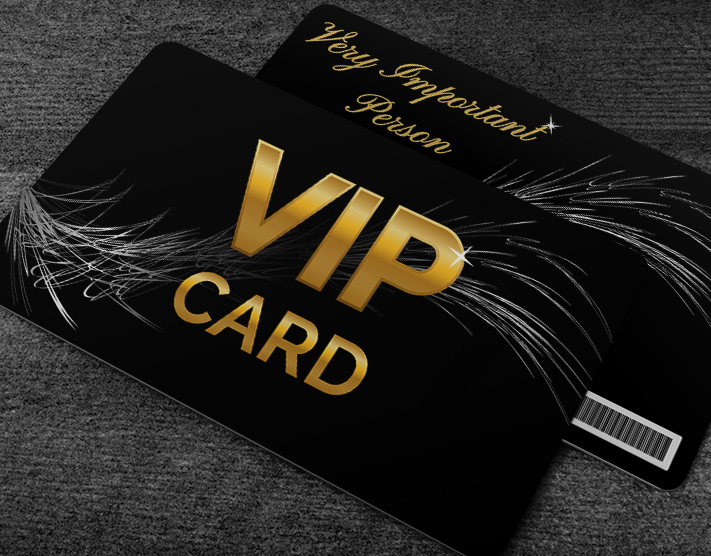 Collection VIP cards. 