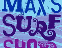 Max's Surf Shop T-shirt Design