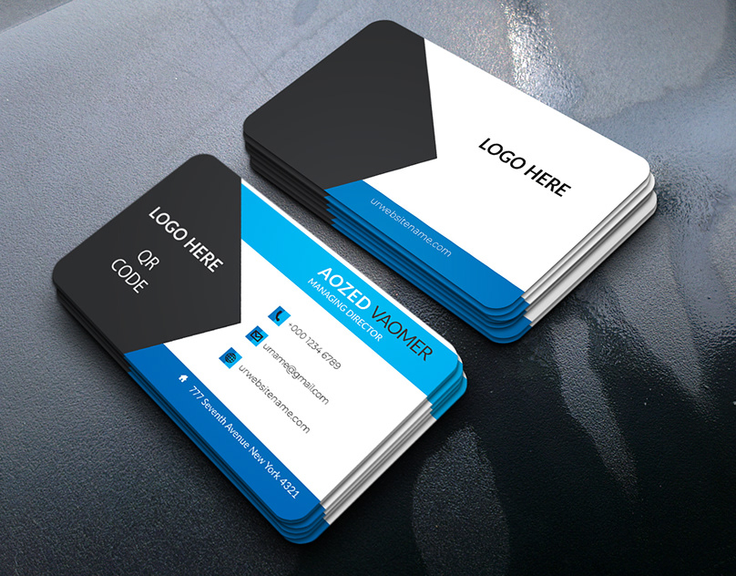 Modern Business Card Design & Mockup 