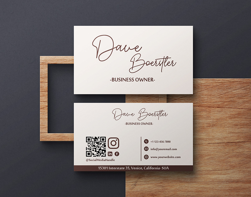 Printable Business Card Template Business Card Template QR Code Instant Download DIY Calling Card Editable Card Canva Template