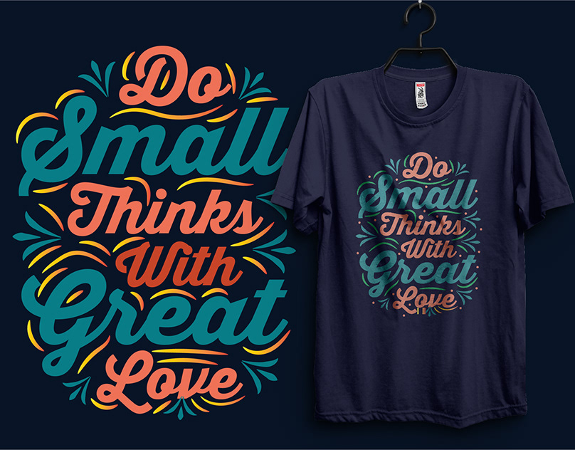 I will do typography eye catching t shirt logo design every style