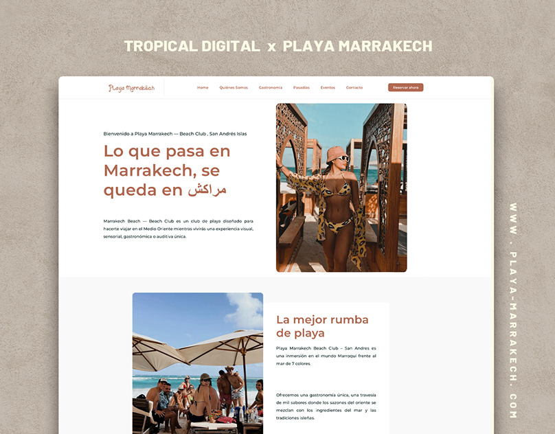 Tropical website for your business
