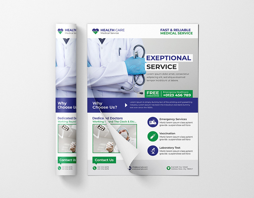 Design Medical, Dental, Pharmacy Flyer, Postcard, or Social Media Ads Banner