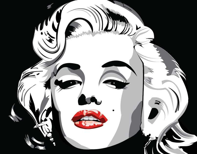 Marilyn Monroe Vector Drawing.