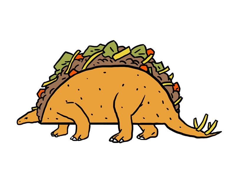 Alex D. 2. Sock It To Me: my Tacosaurus illustration licensed. 