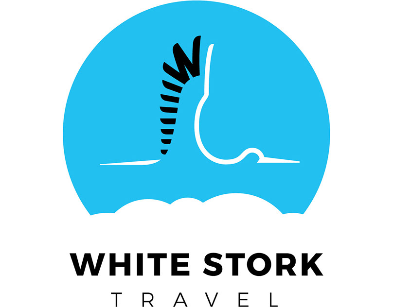 White travel. Вайт Тревел. ООО Вайт Тревел. White Stork стартап. Логотип турагентства белый Аист картинки.