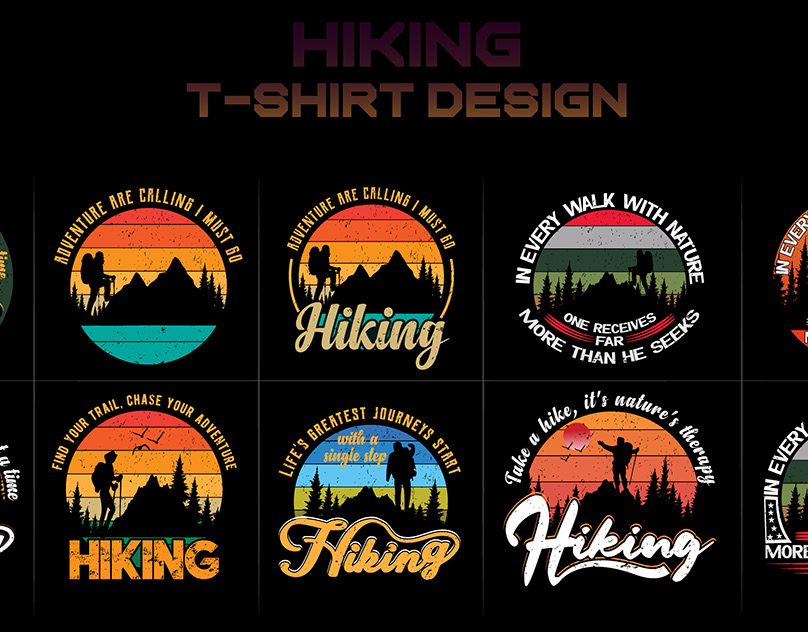 Hiking T-Shirt Design.