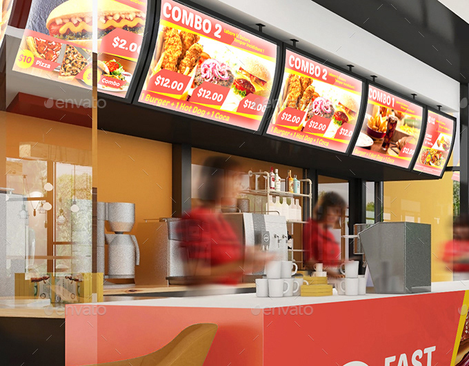 Download Restaurant/ Fast Food Outlet Mockups on Behance