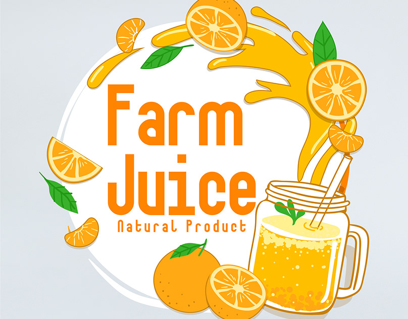 Farm Juice Logo. 