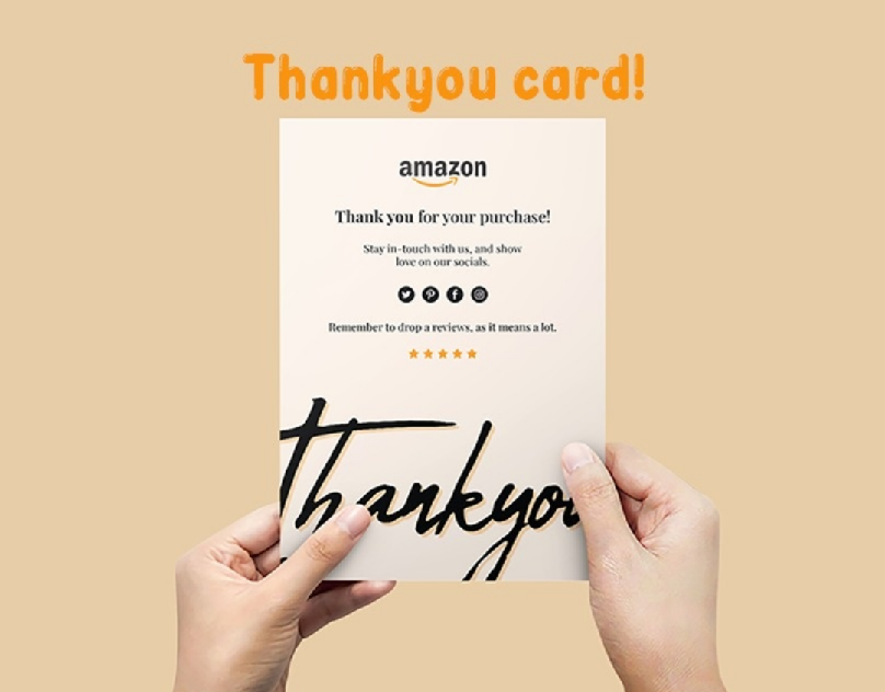 Amazon Thank you Card Design, Product Inserts