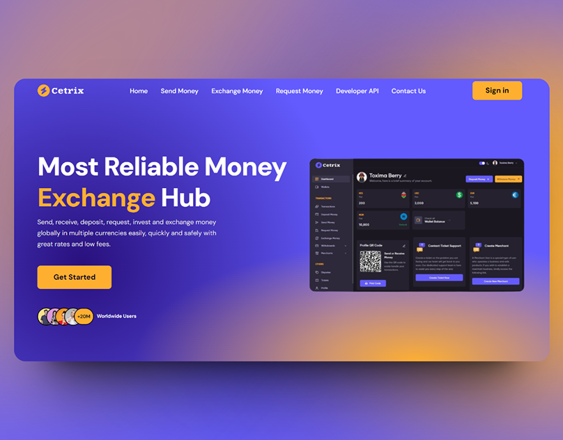 Cetrix Money Exchange Website