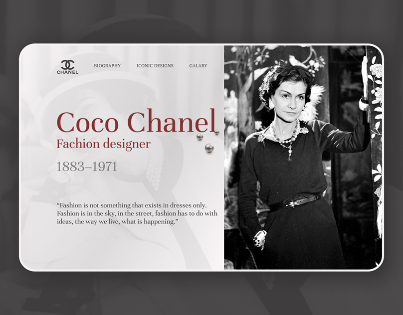 Landinge Page, Biography Coco Chanel