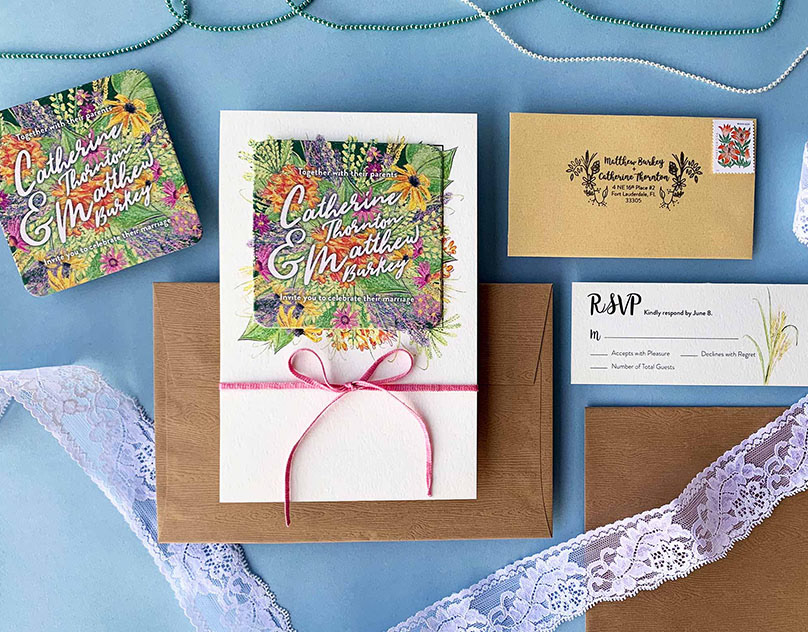 Wedding Suite Design | Save the Dates, Wedding Invitations, Day of Wedding Stationery, & more | For couples who want custom illustration to share their story