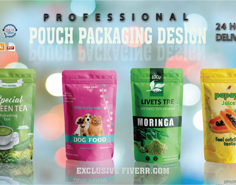 All type Flyer design and pouch. 