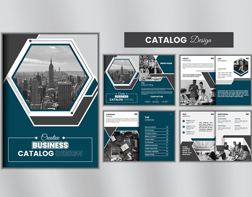 catalog trifold magazine brochure profile design