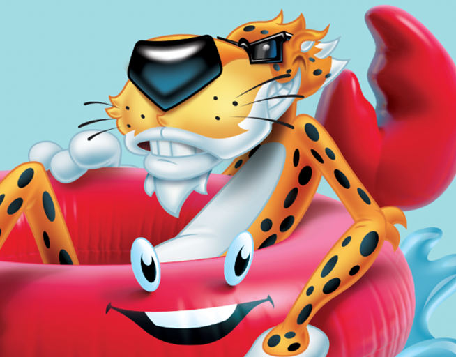 Summer Float Chester Cheetah Illustration.