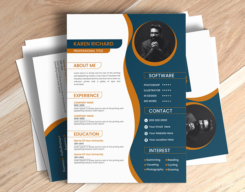 I will create creative resume design for you.