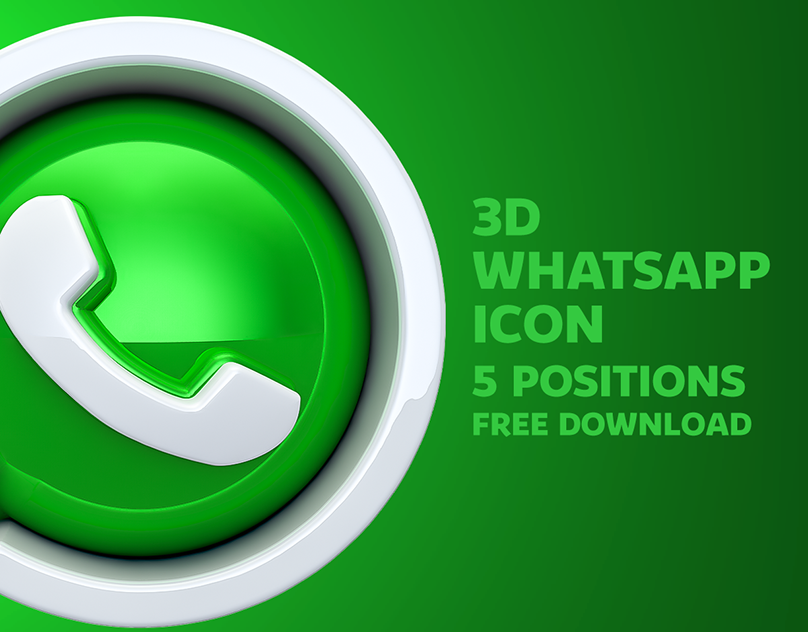 3D WhatsApp Logo Graphic by Silenic.co · Creative Fabrica