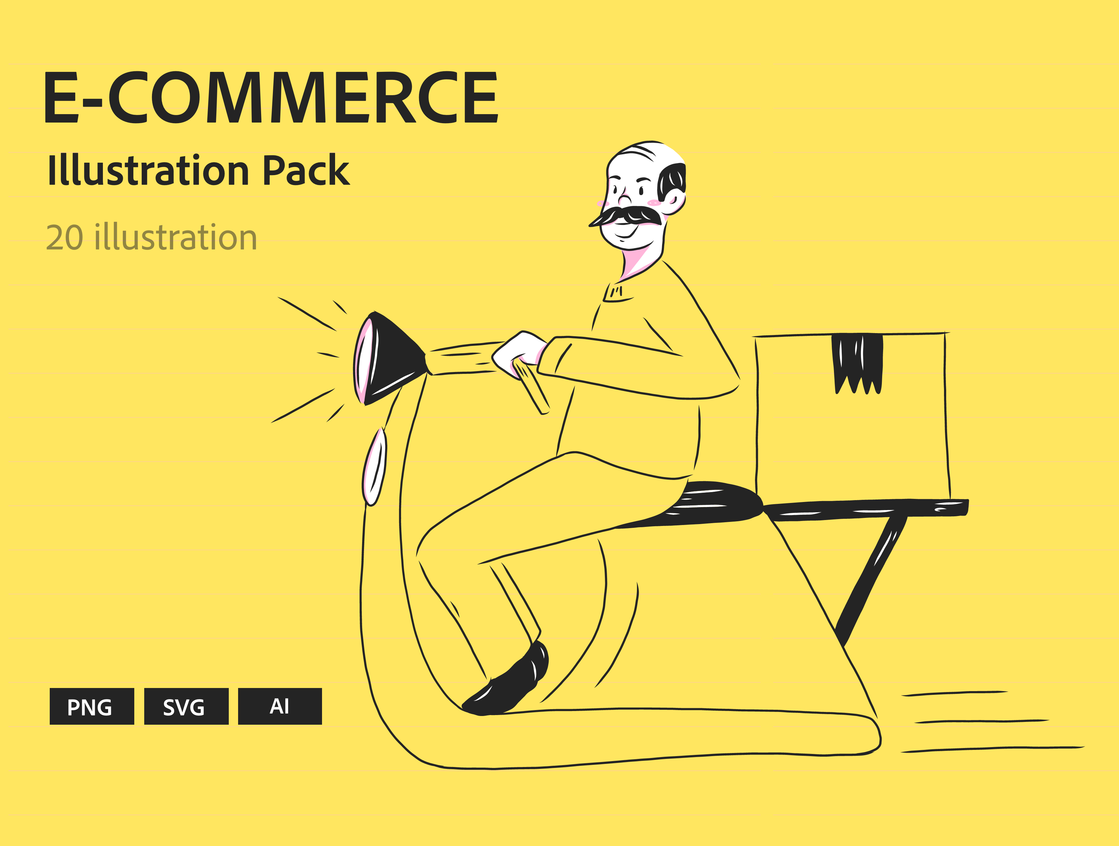 E-commerce Package - SVG rendition image