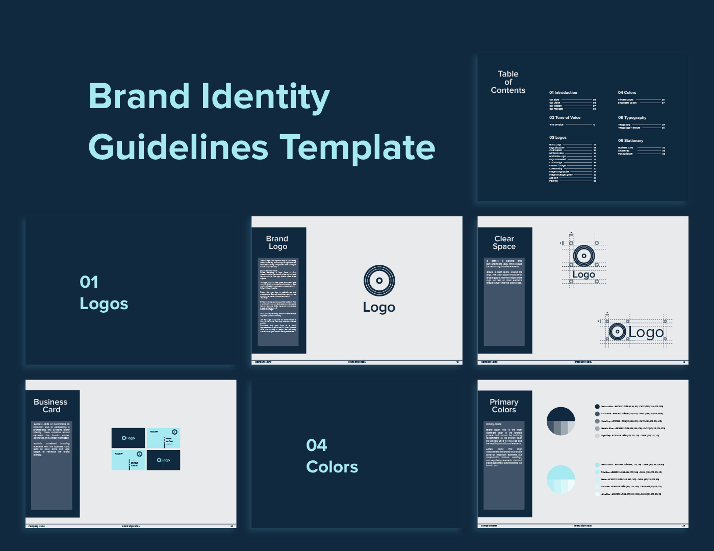 Brand Identity Guidelines Template rendition image