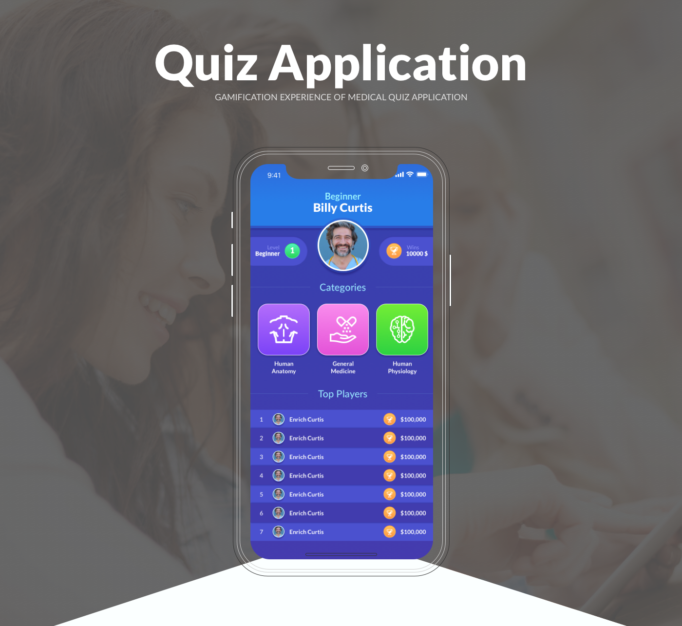 Medical Quiz App. 