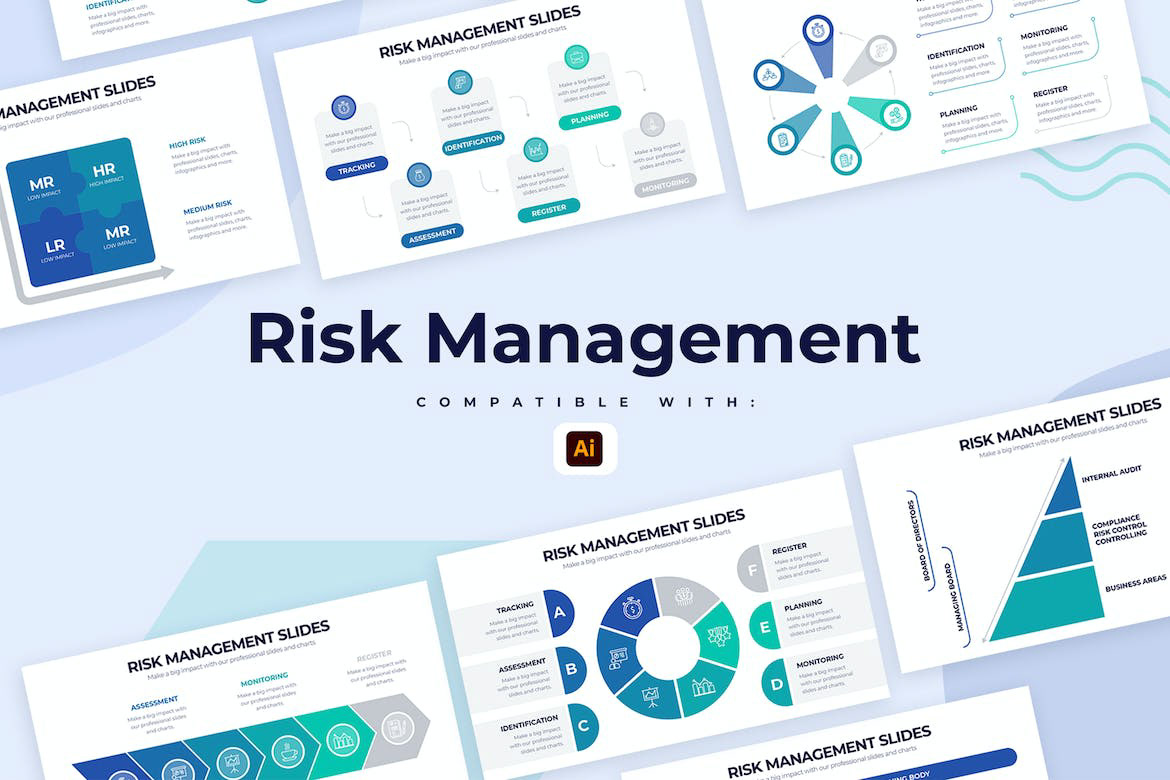 Business Risk Management Illustrator Infographics rendition image